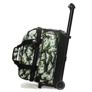 2026 NEW Double <b>Bowling</b> Roller 2 Ball <b>Bowling</b> Bag with Separate Shoe Compartment 2 Ball <b>Bowling</b> Bag with Wheels - Product Image 1