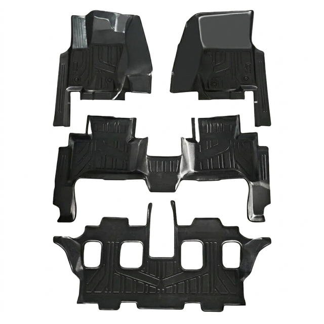 High Grade 5D TPE Car Floor Mats Eco-Friendly Odorless Waterproof Custom Fit 3-Piece 3mm for 2022-2025 Toyota Land Cruiser 300