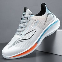 Baskets décontractées pour hommes grandes tailles, tendance transfrontalière, polyvalentes, rayées, respirantes, à lacets, confortables pour l'été, en PVC