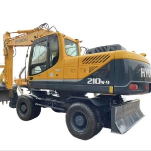 Excavadora de ruedas Hyundai de segunda mano con motor de bomba original, caja de cambios en buenas condiciones - Product Image 1