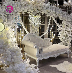 웨딩 플라워 아치 이벤트 행사 꽃 스탠드 구조 파티 무대 배경 장식에 대한 흰색 웨딩 아치 배경 - Product Image 4