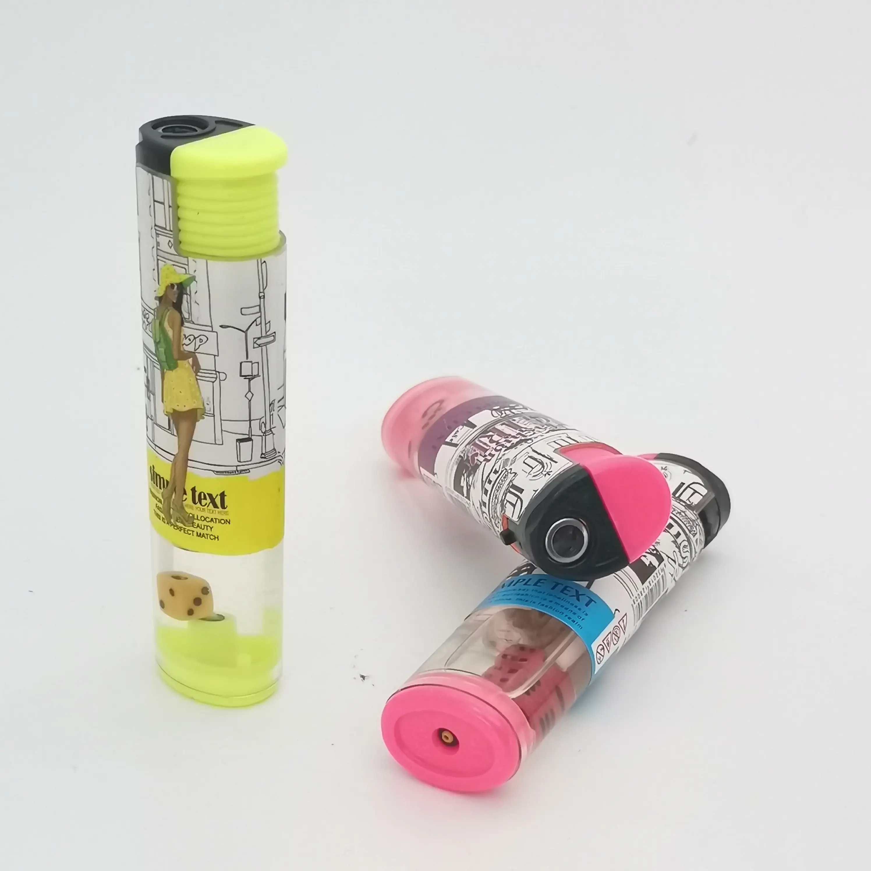 tube round slim electronic dice lighter high suggested product, lighter jet flame E-lighter, 985 oval shape lighter No.1