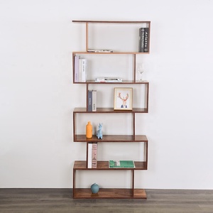 Wholesale 5 <strong>Tier</strong> Bookcase Display <strong>Shelf</strong> Freestanding Decorative <strong>Wooden</strong> Library Bookshelf - Product Image 2