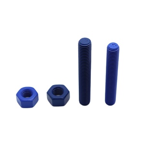 Tuercas Pesadas con Recubrimiento de Zinc para PTFE, Rosca Completa DIN976, Pernos Hexagonales de Alta Resistencia, Aleación/Acero al Carbono, 2 Tuercas - Product Image 1