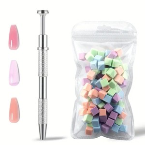 Herramienta de Esponja Adhesiva para Decoración de Uñas, Mini Bloque de Tofu de 1 cm, Esponja Cuadrada Pequeña para Difuminar Degradados, Clip de Sujeción - Product Image 6