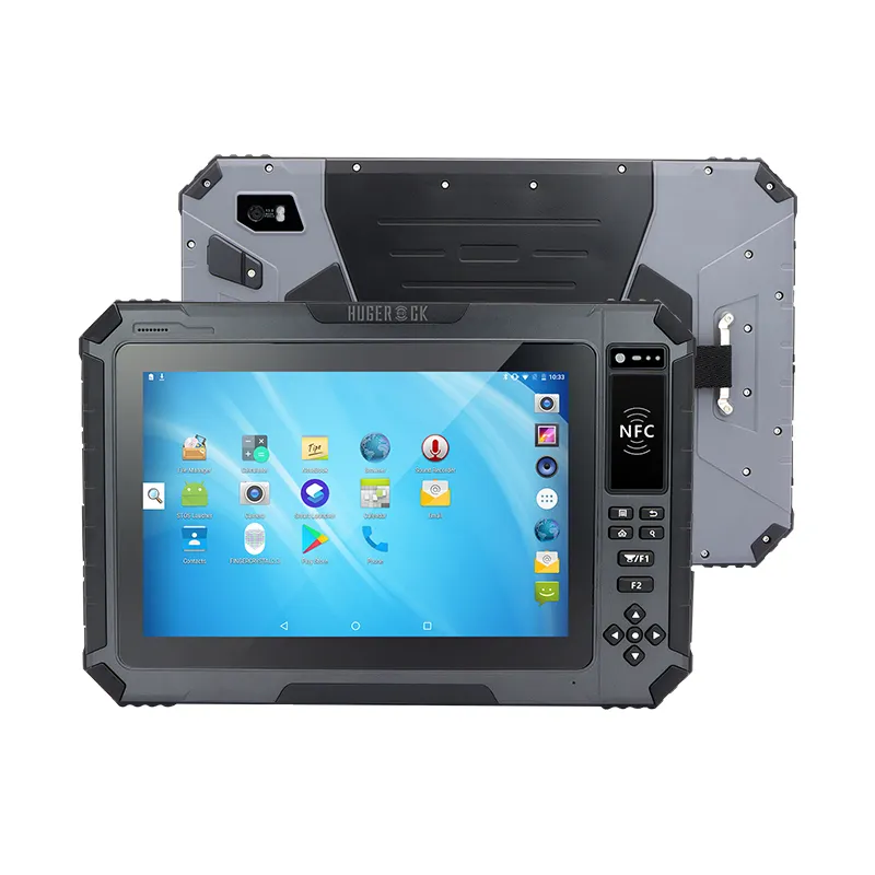 HUGEROCK R101 R10101 sim slot cheapest rugged tablet pc 10 inch android pos lte nfc with vehicle cradle
