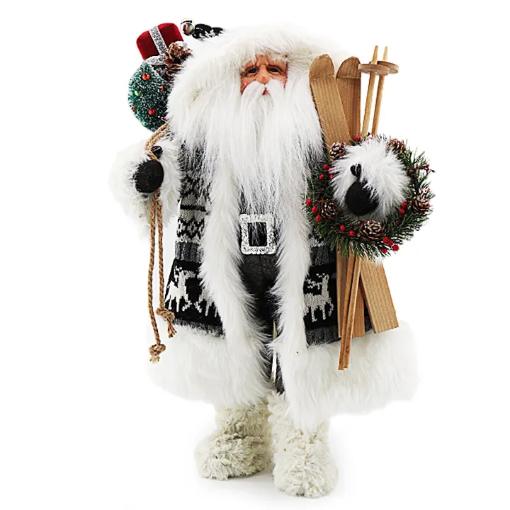 46cm Santa Claus Dwarf Doll Snow White Beard Elves Sledding Christmas Ornaments Shop Party Home Decoration Children's Xmas Gift