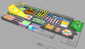 Vente directe d'usine aire de jeux professionnelle intérieure trampoline sautant piscine en mousse en plastique multi-taille en forme de <span class=keywords><strong>parc</strong></span> utilisation commerciale - Product Image 2