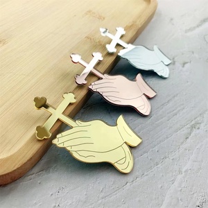 Venta caliente acrílico Cruz <span class=keywords><strong>bautizo</strong></span> para Baby shower Cupcake Topper <span class=keywords><strong>pastel</strong></span> decoración proveedor - Product Image 2