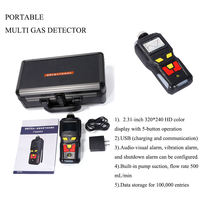 Détecteur de fuite de gaz portable TP100 multi-gaz (CH4/CO, GPL, ammoniac, chlore, méthane, acétylène) avec alarme