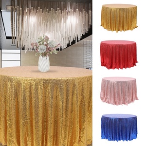 Vàng Long Lanh Sequins Bàn Đám Cưới Trang Trí Bảng Vải Đảng Tổ Chức Sự Kiện Thời Trang Vòng <span class=keywords><strong>Sequin</strong></span> Bảng Vải Cho Các Sự Kiện - Product Image 2