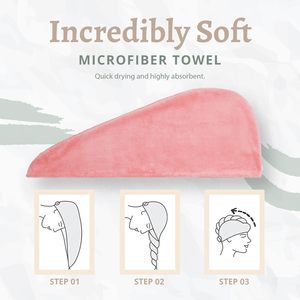 Personalized Eco-Friendly Durable Super Absorbent Fast Dry Soft Magic Turban Twist Hair Wrap <b>Microfiber</b> Women Drying Hair <b>Towel</b> - Product Image 4