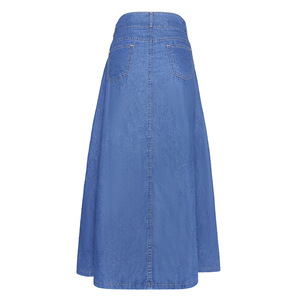 <span class=keywords><strong>Jupe</strong></span> mi-longue en <span class=keywords><strong>jean</strong></span> taille haute YUANBOFEI pour <span class=keywords><strong>femme</strong></span> – Confortable et ample pour le quotidien - Product Image 5