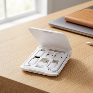 Support de téléphone modulaire en plastique recyclé sans marque avec support de câble de charge et support pour une recharge pratique - Product Image 2