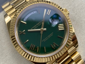 Reloj Mecánico de Lujo, Super Calidad, Resistente al Agua, Fábrica ARF, 40mm, Acero 904L, Movimiento 3235, Dorado, Verde Buceo, Modelo President - Product Image 2