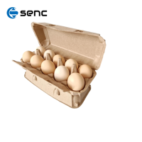 Vente en gros de barquettes à œufs en pâte à papier recyclée, 10, 12, 15 alvéoles, biodégradables, écologiques, pour œufs de poule, emballage personnalisé, fabrication en usine