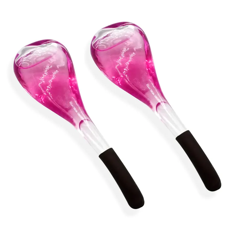 Оптовая продажа, инструмент для массажа лица со льдом, розовые шарики со льдом, охлаждающие шарики для успокоения лица, персонализированные шарики со льдом для ухода за кожей лица