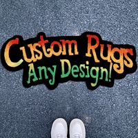 Tapis personnalisé avec logo OEM, tapis en laine tuftée à la main, logo 3D, tapis personnalisé