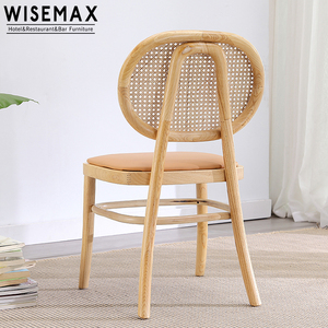Silla <span class=keywords><strong>de</strong></span> Comedor <span class=keywords><strong>de</strong></span> <span class=keywords><strong>Ratán</strong></span> y Madera Maciza Resistente <span class=keywords><strong>de</strong></span> Estilo Antiguo <span class=keywords><strong>de</strong></span> WISEMAX FURNITURE, Color <span class=keywords><strong>Natural</strong></span>, <span class=keywords><strong>Muebles</strong></span> Modernos - Product Image 4