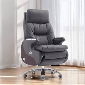 Tout nouveau patron de Massage moderne dossier haut pivotant en cuir véritable électrique luxe exécutif chaise de bureau ergonomique - Product Image 5
