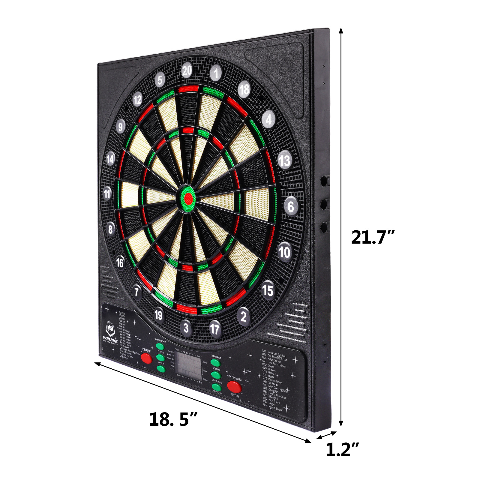 Win.max Professional Dartboard - Electronic Darts Machine