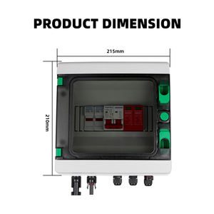 Солнечная фотоэлектрическая PV, блок комбайна постоянного тока, защита от перенапряжения, молния, 1 вход, 1 выход, DC 600 В, предохранитель, MCB SPD <span class=keywords><strong>HA</strong></span>, водонепроницаемая коробка IP65 - Product Image 6