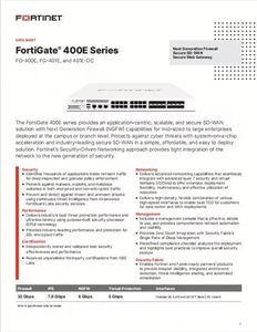 ไฟร์วอลล์ Fortinet FG-400E สำหรับความปลอดภัยของเครือข่ายองค์กร พร้อมฟังก์ชันไฟร์วอลล์รุ่นใหม่ (NGFW) ระบบ SD-WAN ที่ปลอดภัย และเว็บเกตเวย์ - Product Image 2