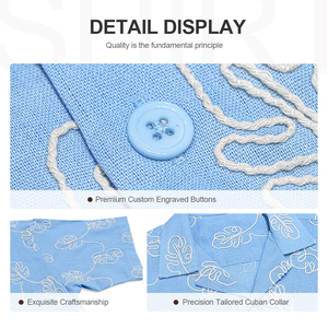 <span class=keywords><strong>Camicia</strong></span> Cubana da <span class=keywords><strong>Uomo</strong></span> Ricamata a Maniche Corte OEM/ODM, Alta Qualità in <span class=keywords><strong>Misto</strong></span> <span class=keywords><strong>Lino</strong></span> e Poliestere, <span class=keywords><strong>Camicia</strong></span> Classica da <span class=keywords><strong>Uomo</strong></span> per Grossisti - Product Image 2
