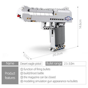 Subfusil Uzi de Pistola, Ametralladora, Militar, 300 + piezas <span class=keywords><strong>ww2</strong></span> para City Swat Can, Juegos de Bloques de Construcción de Modelos DIY - Product Image 2