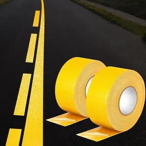 Nastro di marcatura della pavimentazione giallo/bianco ad alta riflessione di MANCAI riflettore nastro adesivo per la marcatura della pavimentazione