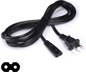 US Standard Plug USA AC Power Cord Free Sample 2 Pin Plug Power Cable For Computer