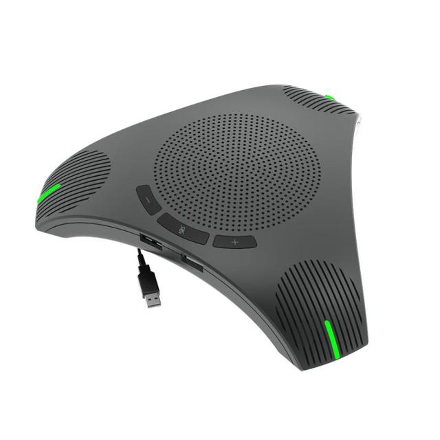 USB Speakerphone Conference Microphone Omnidirectional Computer Mic 360° Voice Pickup With Mute Key for Skype/Video Conference