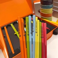 Baguettes colorées arc-en-ciel LE Cool de Chine, ensemble de vaisselle saine et biodégradable en céramique pour la table à manger, coffret cadeau