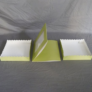 กล่องเค้กทำมือหลากหลายขนาดพร้อมหน้าต่างพลาสติก กล่องบรรจุภัณฑ์เค้กแบบมีหน้าต่าง ขายส่ง - Product Image 2