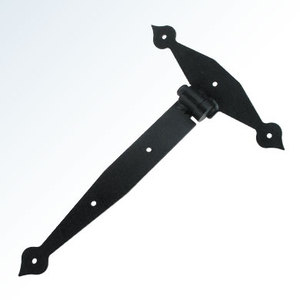 Traditional Anti Corrosion Matte Iron 8" <b>Spring</b> Loaded Tee Hinge 180 Degree Opening For Outdoor Fence Cabinet Gates - Product Image 4