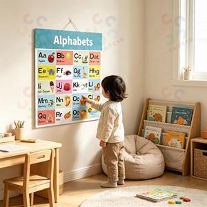 Affiches murales éducatives pour enfants imprimées sur mesure, service d'usine OEM, papier d'art couleur CMYK - Product Image 2