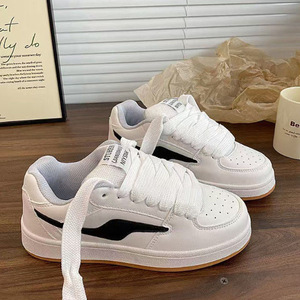 Zapatos Deportivos Casuales de Verano para Mujer, Color Azul Claro, Estilo Coreano, Suela Gruesa Antideslizante, Parte Superior de Microfibra - Product Image 6