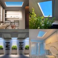 Lampe LED encastrée à lumière artificielle intérieure haute IRC, effet ciel bleu, faux puits de lumière, panneau de plafond virtuel
