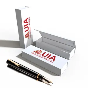 Boîte cadeau de luxe magnétique à couvercle rabattable personnalisée OEM pour emballage de stylo