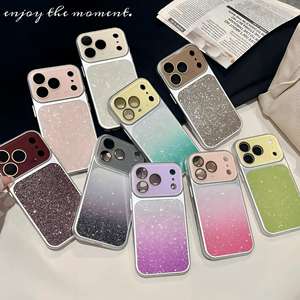 Funda de teléfono de lujo minimalista con degradado brillante para Apple 17 Pro Max, para iPhone 16/15, con protector de lente de cámara - Product Image 5