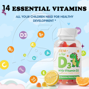 Complément alimentaire OEM Vente en gros Gommes à la vitamine D3 Développement osseux Bonbons gélifiants multivitaminés de soutien nutritionnel - Product Image 4