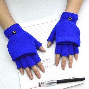 Gants d'hiver pour femmes, <span class=keywords><strong>pas</strong></span> chers, unis, convertibles, en tricot, demi-doigts, pour le cyclisme, les sports de plein air, le <span class=keywords><strong>ski</strong></span>, usage quotidien, coupe-vent, respirants - Product Image 5