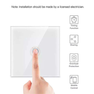 Interruttore Luce Touch EU UK 1 Gang 2 Gang Compatibile con Google Home Alexa per Controllo 10A, Interruttori <span class=keywords><strong>Smart</strong></span> WiFi Wireless o Non-<span class=keywords><strong>Smart</strong></span> - Product Image 3