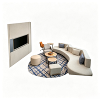 Sofa, TV-Hintergrundwand, Freizeitstuhl, Couchtisch, Kopfteil, Bettkasten Komplette Hotel-Schlafzimmermöbel