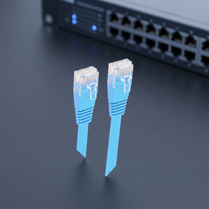 สายแพทช์อิเล็กทรอนิกส์มีฉนวนหุ้มฉนวนกันความร้อน f/utp SFTP Cat5e Cat5 ISO9001สำหรับ PU ซิลิโคนด้านนอก RJ45 - Product Image 1