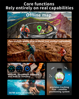 Reloj Inteligente HD300 Pro con GPS, Respuesta a Llamadas, Descarga de Aplicaciones, Mapa Fuera de Línea, Monitoreo de Salud, Asistente de Voz con IA, Pantalla AMOLED de 1.43 Pulgadas, 3ATM