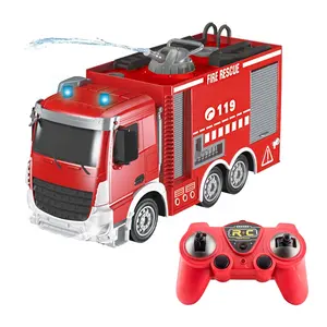 Mainan Pemadam Kebakaran Anak-anak Mainan Kendaraan Penyelamat Truk Rc Mainan Penyemprot Air 7 Saluran Remote Control Mainan Pemadam Kebakaran