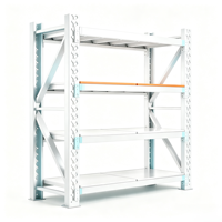 Étagère de stockage robuste pour entrepôt, 4 niveaux, réglable, en acier, unité d'étagérage métallique pour palettes, pour garage industriel, atelier