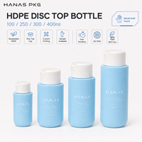 Bouteille en plastique PE souple recyclable pour soins personnels et cosmétiques, avec logo personnalisé, 100ml, 250ml, 300ml, 400ml, impression sérigraphique, vente en gros