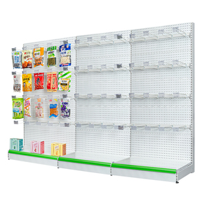 Estante de exhibición de acero para supermercado, accesorios de tienda minorista de un solo lado con certificación CE, estante de pared para tienda de comestibles, Material metálico - Product Image 1